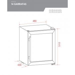 Adega 14 Garrafas Elettromec - 127V