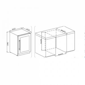 Adega Dual Zone Climatizada De Embutir Cuisinart Arkton - 220V