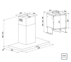 Coifa de Parede Dritta 90 Split 90cm 220V- Tramontina