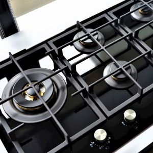 Cooktop 5 Bocas Semiprofissional Nero Argento Elanto - 220V