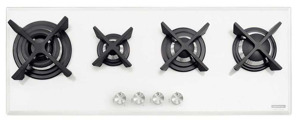 Cooktop a Gás Design Collection Prime Linear Branco 4 Bocas - Tramontina