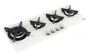 Cooktop a Gás Design Collection Prime Linear Branco 4 Bocas - Tramontina