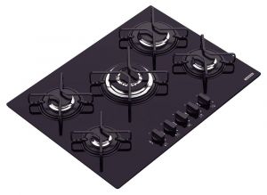 Cooktop a Gás Penta em Vidro Temperado Preto 5 Bocas - 94708/201-Tramontina