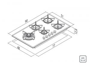 Cooktop a Gás Penta Inox 5GX 90 Safestop - Tramontina