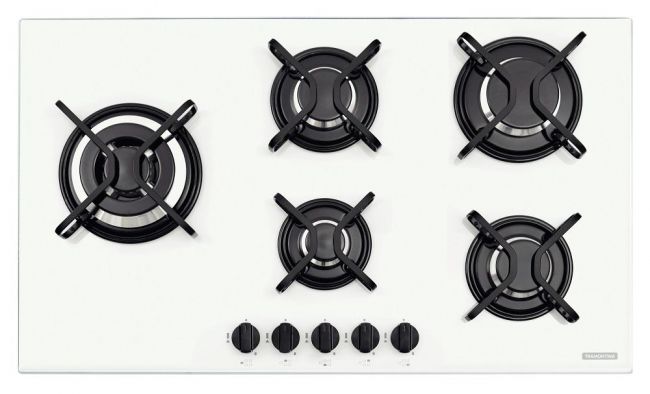 Cooktop a Gás Penta Side Plus em Aço Carbono 5 Bocas Branco - 94709/371-Tramontina