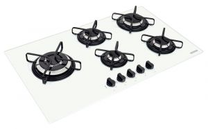 Cooktop a Gás Penta Side Plus em Aço Carbono 5 Bocas Branco - 94709/371-Tramontina