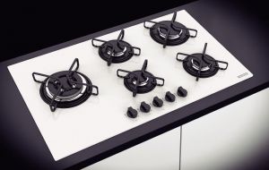 Cooktop a Gás Penta Side Plus em Aço Carbono 5 Bocas Branco - 94709/371-Tramontina