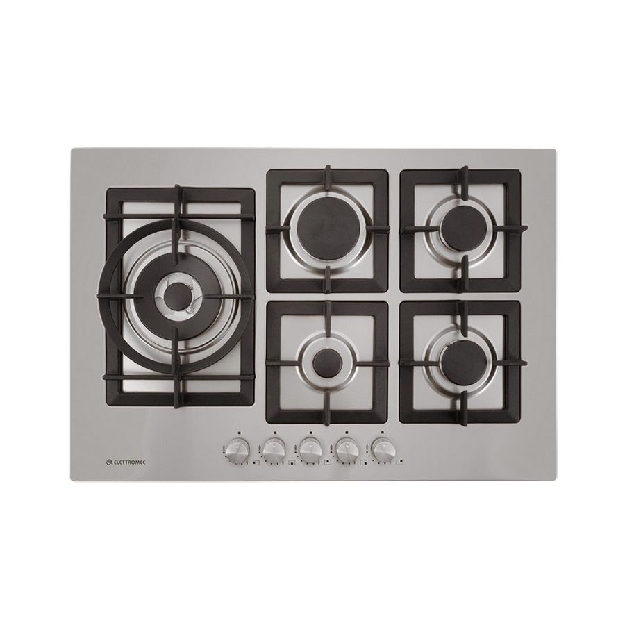 Cooktop A Gás Quadratto 5 Bocas Elettromec 75Cm - Bivolt