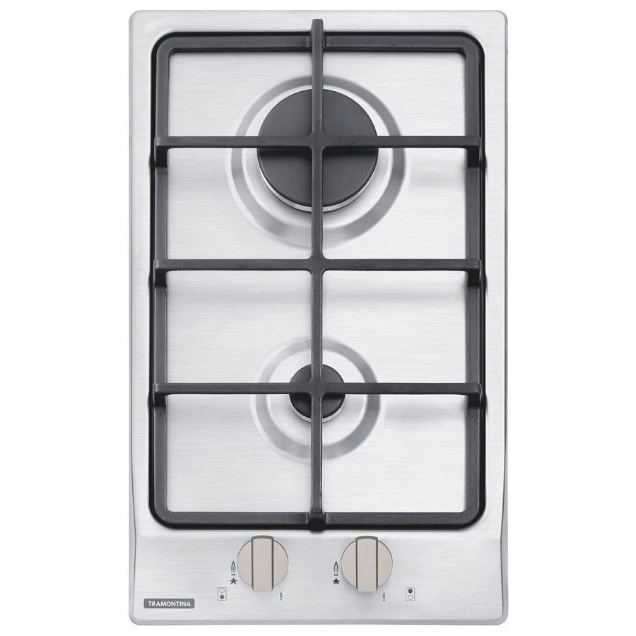 Cooktop a Gás Dominó em Aço Inox e Trempes em Ferro Fundido 2 Queimadores - Tramontina