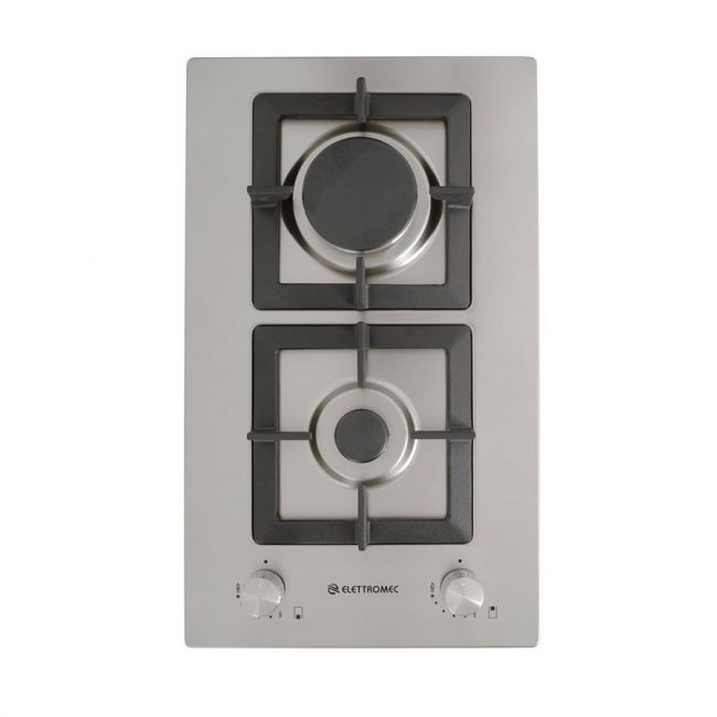 Cooktop Dominó Quadratto 2 Bocas Inox 30Cm Elettromec - Bivolt