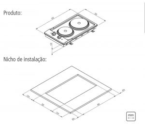 Cooktop Elétrico Dominó em Aço Inox 2 Placas Térmicas - Tramontina