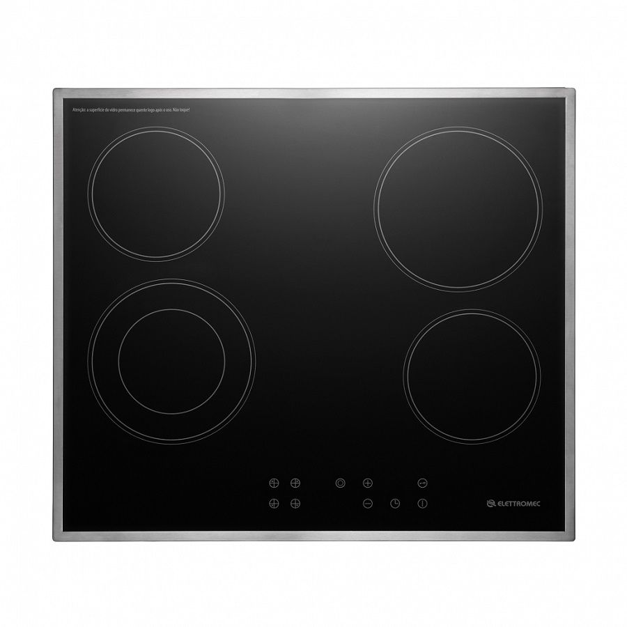 Cooktop Elétrico Vitrocerâmico 4 Bocas 60Cm Elettromec - 220V