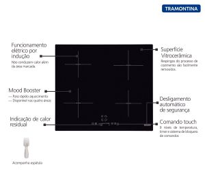 Cooktop por Indução Square Slider B 4EI 60 Vitrocerâmico Tramontina - 220v