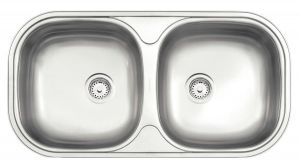 Cuba Dupla de embutir/sobrepor Isis 2C 34 BS em Aço Inox Acetinado 94030/102 - Tramontina