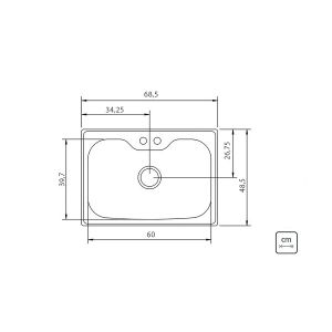 Cuba Inox Morgana 60 Fx Acetinado Undermount - Tramontina