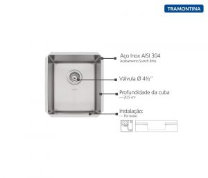 Cuba Quadrum 34 Undermount 94004/103- Tramontina