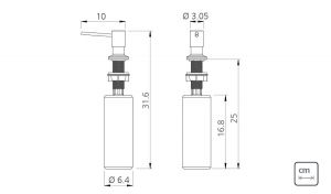 Dosador de Sabão Tramontina em Aço inox Black com Recipiente Plástico 500 ml com Revestimento PVD