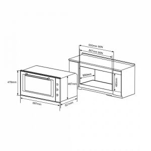 Forno Á Gás Com Grill Elétrico 105 Litros Cuisinart - 220V