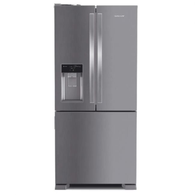 Geladeira Brastemp Frost Free French Door Água E Gelo Na Porta 515 Litros Cor Inox - BRH85AK 220v