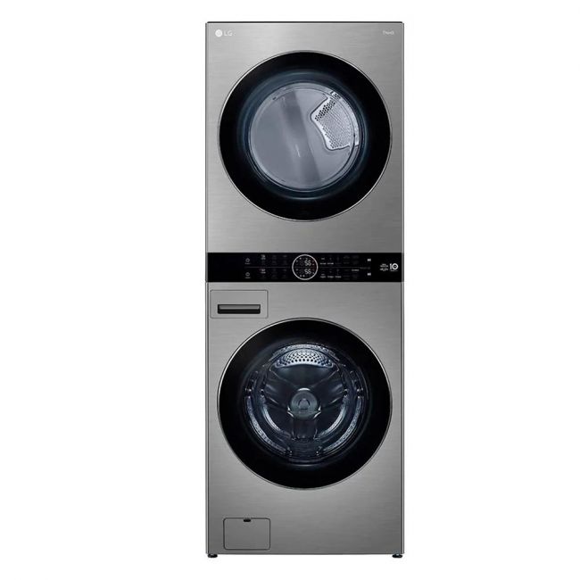 Lava e Seca Elétrica Smart LG WashTower 17kg Aço Escovado com Inteligência Artificial AIDD™ - 220V