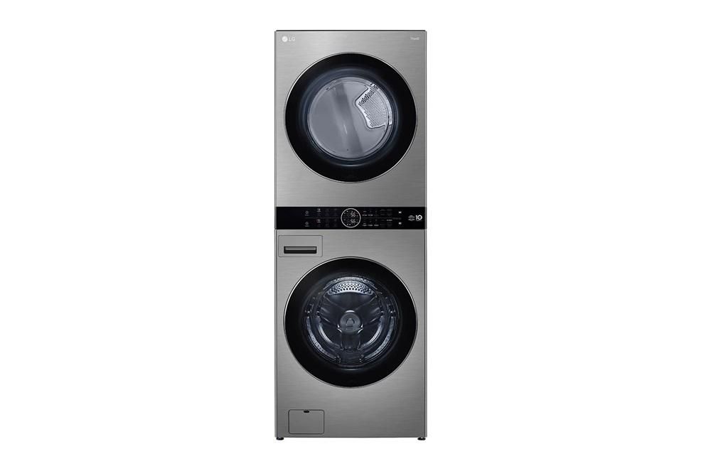 Lavadora e Secadora Elétrica Smart LG WashTower™ 17kg Aço Escovado com Inteligência Artificial AIDD™ - WK17BS6A