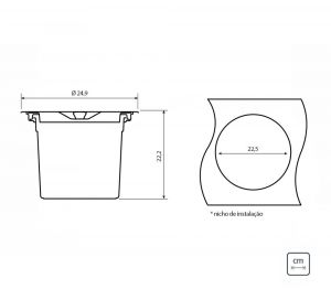 Lixeira de Embutir Clean Round em Aço Inox com Balde Plástico 5 L - Tramontina