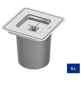 Lixeira de Embutir Clean Square em Aço Inox com Balde Plástico 5 L 94518/205- Tramontina