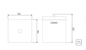 Lixeira Inox Black Luz com Acabamento Scotch Brite 4,5L - Tramontina