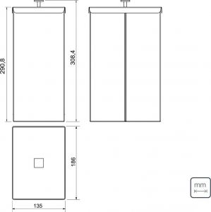 Lixeira Inox Luz Slim com Acabamento Scotch Brite 5,5 L -Tramontina