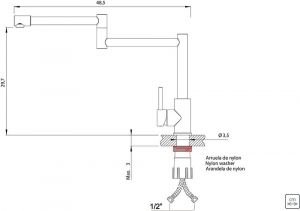 Misturador Monocomando Flexion em Aço Inox Escovado - Tramontina