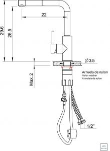 Misturador Monocomando Monde Plus em Aço Inox com Extensor - Tramontina