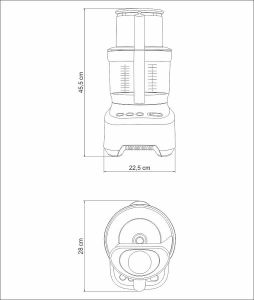 Multiprocessador Tramontina by Breville Slice Pro em Alumínio Fundido Fosco 1200 W 3,7 L