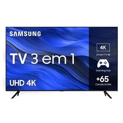 Smart TV 70 Polegadas Samsung UHD 4K, 3 HDMI, 1 USB, Bluetooth, Wi-Fi, Gaming Hub, Tela sem limites, Alexa built in - UN70CU7700GXZD